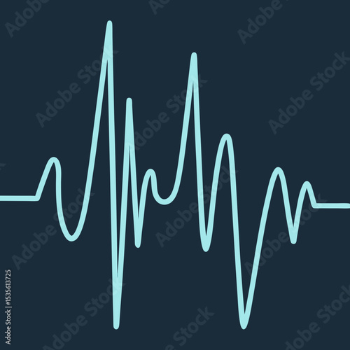 Minimal heartbeat waveform icon 
