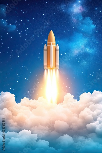 Business Startup. Successful Rocket Launch. Rocket Around Business Startup Problem Icons.