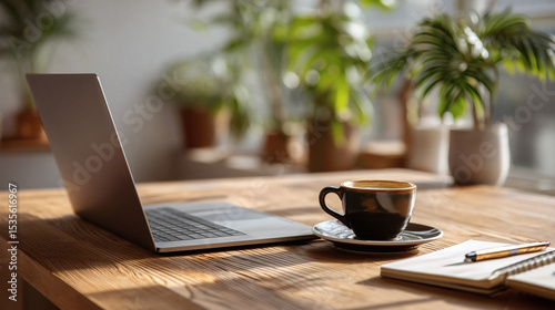 Modern Workspace with Coffee I