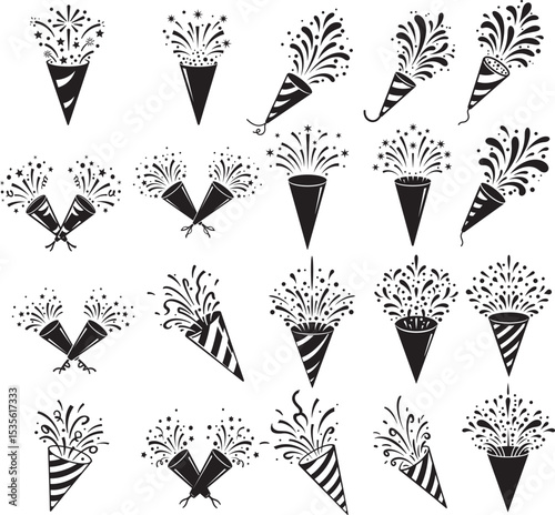 Party Popper Celebration Silhouette 