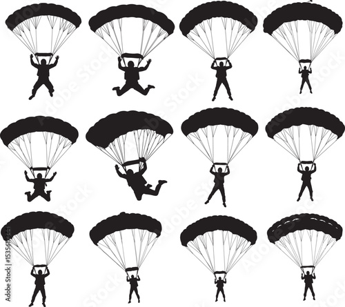 Parachutist Silhouette