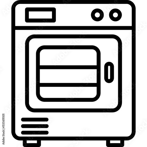 Laboratory incubator outline icon vector