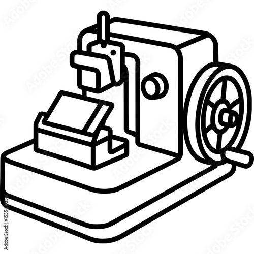 Microtome outline icon vector