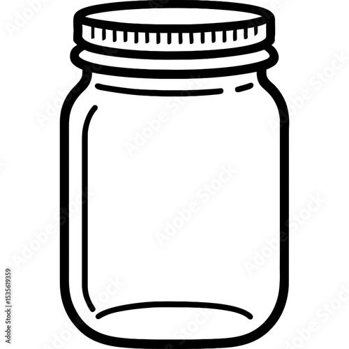 Mason jar with threaded rim and seal