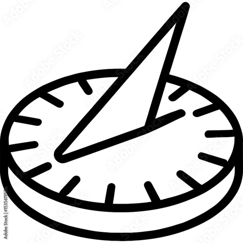 Sundial outline icon vector