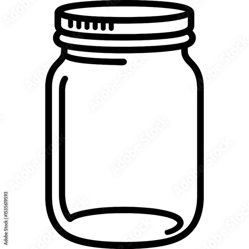 Clean vector mason jar illustration