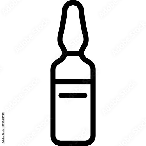 Minimalist outline of a medical vial