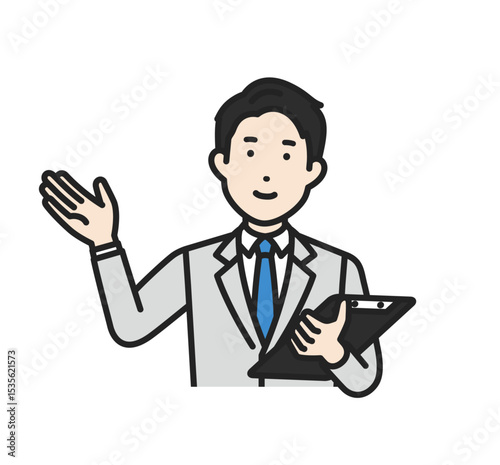 案内,スーツ男性2