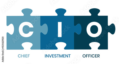 CIO Chief Investment Officer acronym. business concept background. vector illustration concept with keywords and icons. lettering illustration with icons for web banner, flyer, landing page