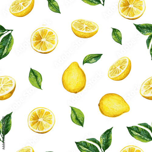 Lemon cut slices vector set, Whole, half and slice chopped lemon fruit flat collection