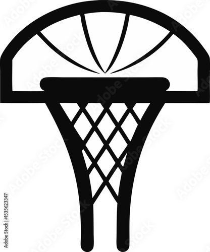 Basketball Net Silhouette Vector Illustration 