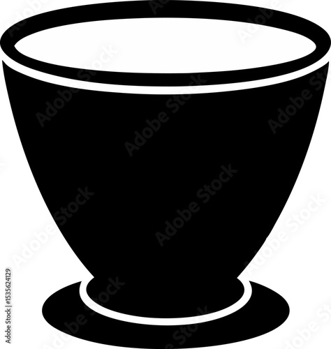 Clay Cup Silhouette Vector Illustration 