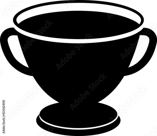 Clay Cup Silhouette Vector Illustration 