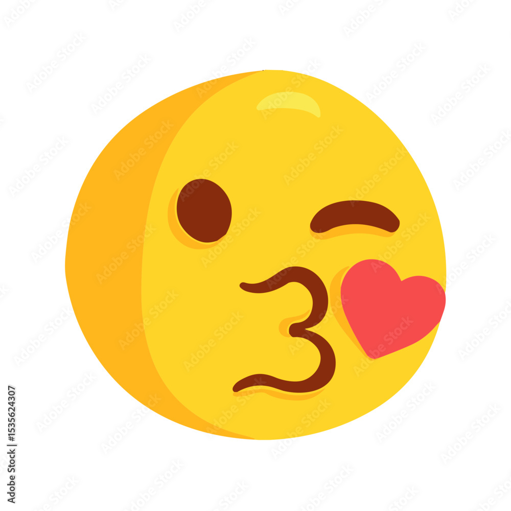 Fototapeta premium Face Throwing a Kiss