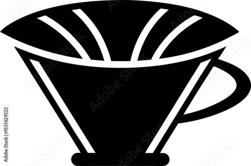 Coffee Filter Silhouette Vector Illustration 