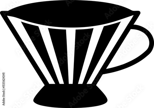 Coffee Filter Silhouette Vector Illustration 