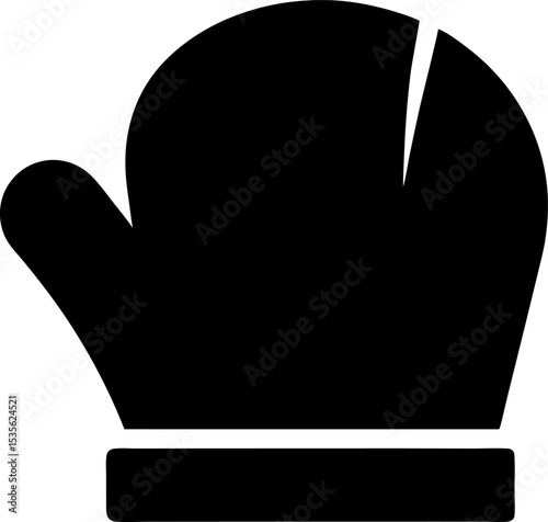 Cooking Glove Silhouette Vector Illustration 