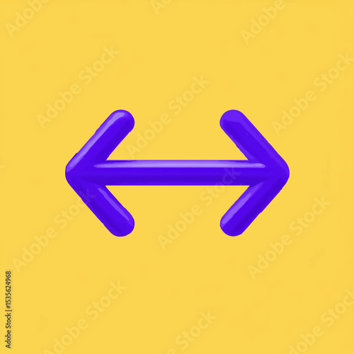Purple Arrows Pointing Sideways on Yellow

