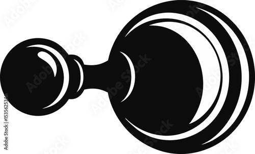 Door Knob Silhouette Vector Illustration 