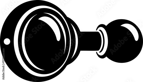 Door Knob Silhouette Vector Illustration 