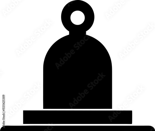 Door Stopper Silhouette Vector Illustration 