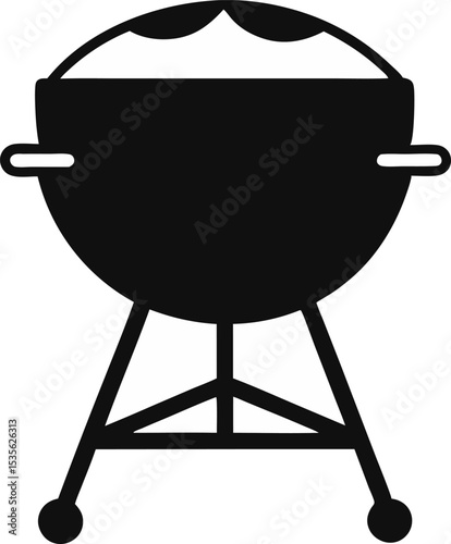 Grill Cover Silhouette Vector Illustration 