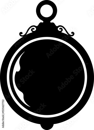 Locket Silhouette Vector Illustration 