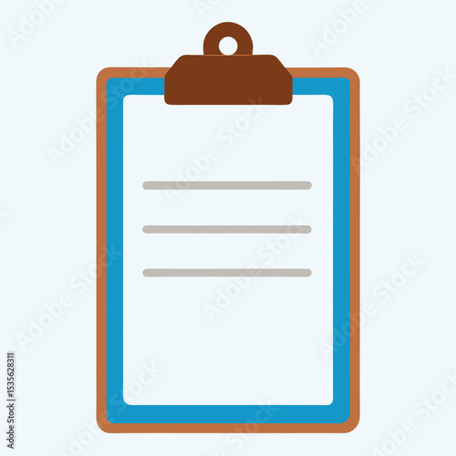 Clipboard Vector | Generative AI & Linocut Silhouette Design for Office & Stationery Graphics