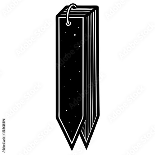"Bookmark Vector Design | Generative AI & Linocut Silhouette Style"