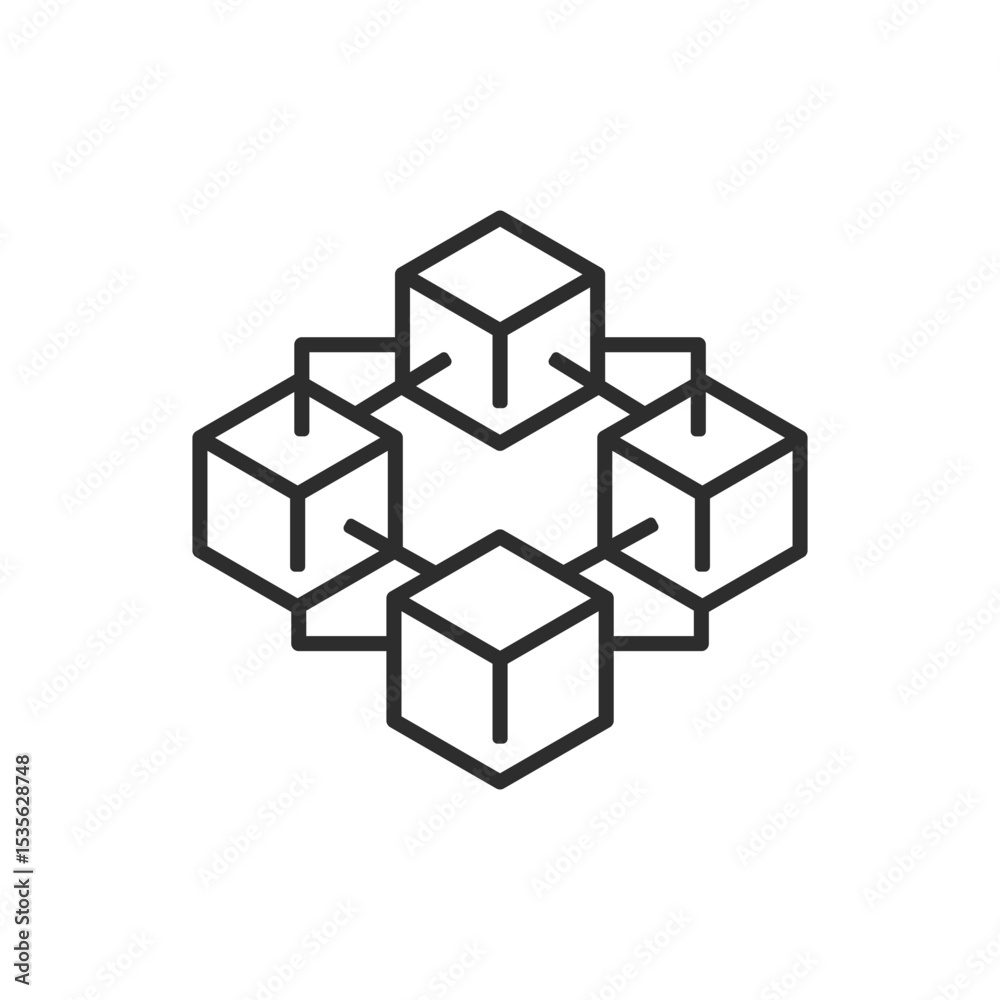 blockchain technology line icon vector images blockchain technology line icon vector images