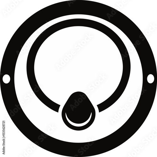 Nose Ring Silhouette Vector Illustration 