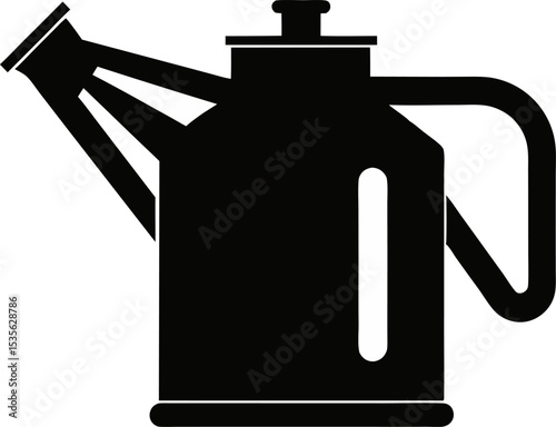 Oil Can Silhouette Vector Illustration 
