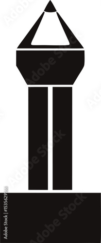 Pencil Topper Silhouette Vector Illustration 