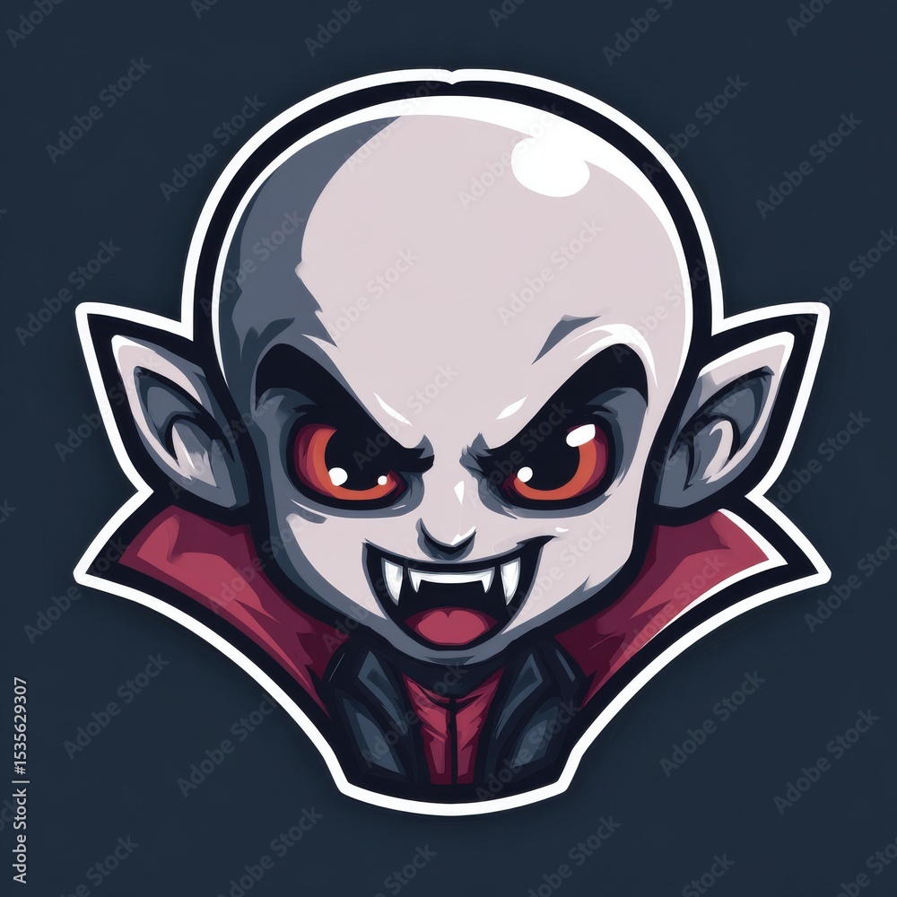 Fototapeta premium Cute Little Vampire Character Illustration