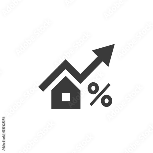 mortgage rates icon. cost of living rising