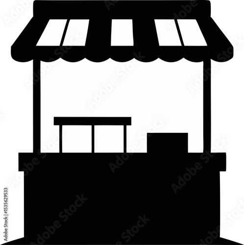 Product Stand Silhouette Vector Illustration 