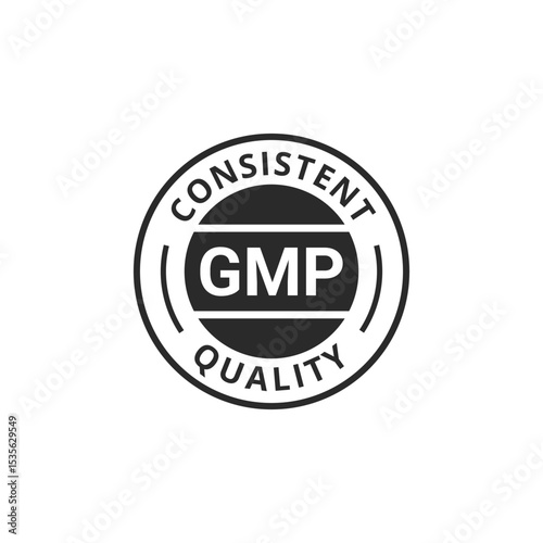 Gmp consistent quality badge icon vector images
