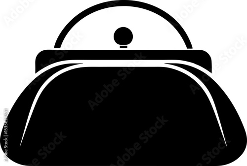 Purse Silhouette Vector Illustration 