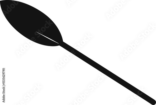 Rice Paddle Silhouette Vector Illustration 