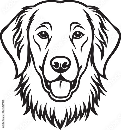 Vector portrait illustration of a wild dog head mascot with tribal tattoo style