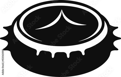 Screw Cap Silhouette Vector Illustration 
