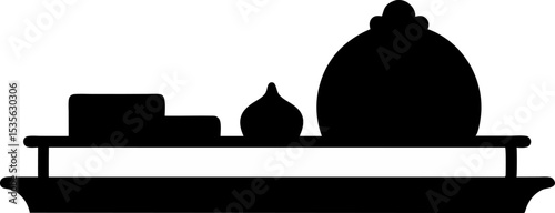 Shelve Silhouette Vector Illustration 