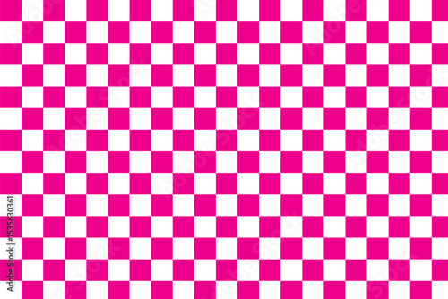 Pink and white chess board pattern as seamless repeat style, replete image design for fabric printing Vector Background pink Checkerboard Abstract Seamless Pattern Print on the wall or the tablecloth.