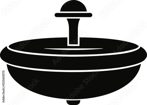 Sink Stopper Silhouette Vector Illustration 