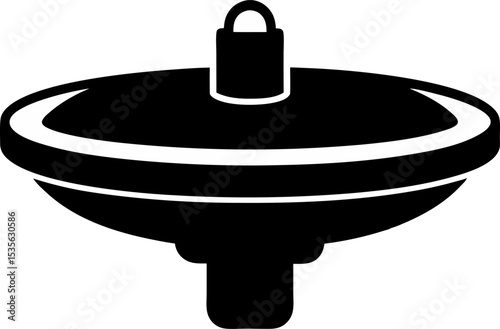 Sink Stopper Silhouette Vector Illustration 