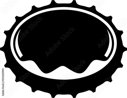Soda Bottle Cap Silhouette Vector Illustration 