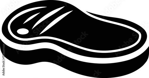 Steak Silhouette Vector Illustration 