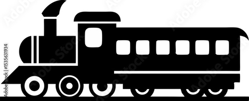 Train Silhouette Vector Illustration 