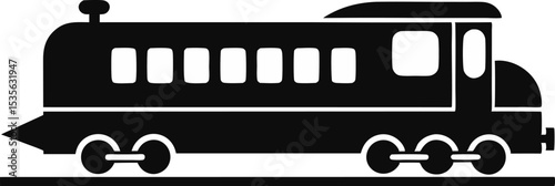 Train Silhouette Vector Illustration 