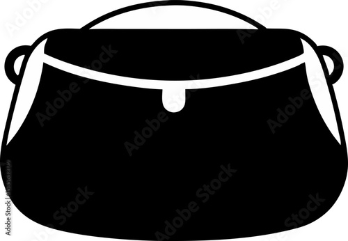 Travel Pouch Silhouette Vector Illustration 